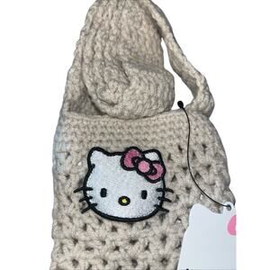 Hello Kitty x Forever 21 Crochet Cell Phone Case Bag Beige Limited Ed Licensed